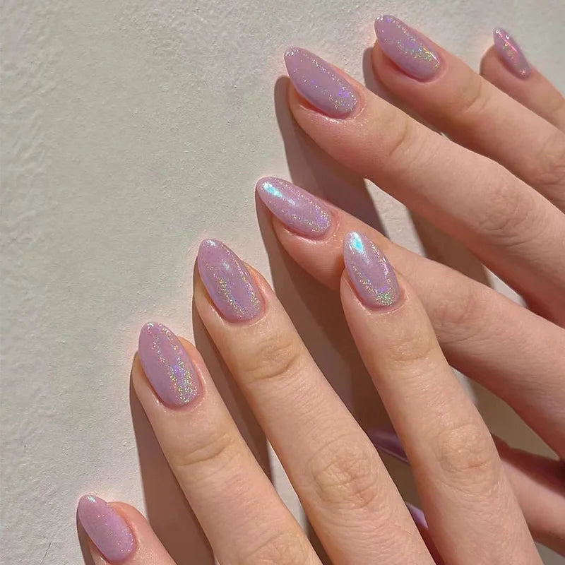 Wine Red Almond Press-On Nails