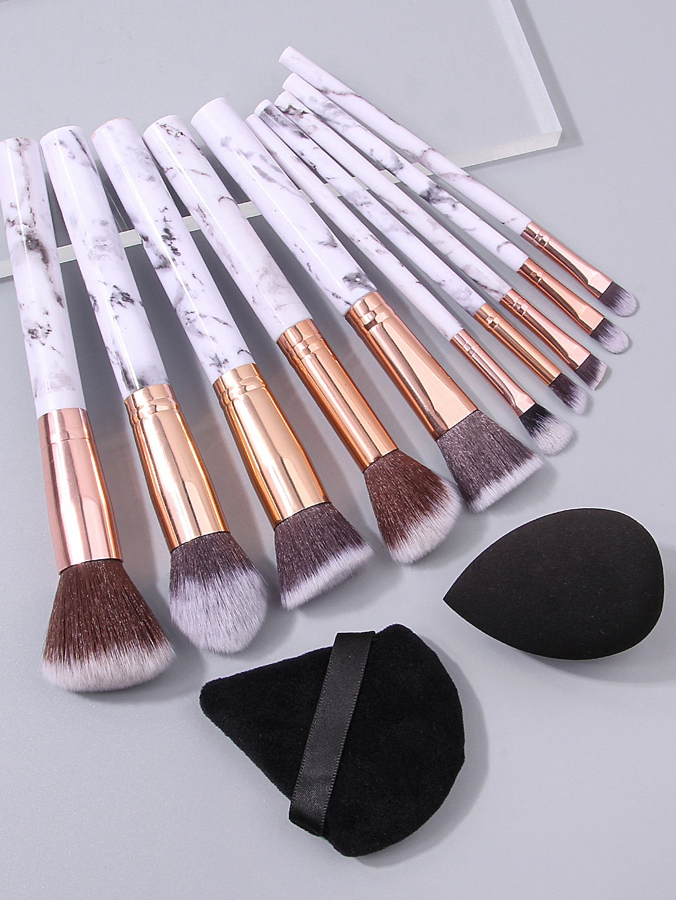 Elegant Marble Makeup Brush Kit
