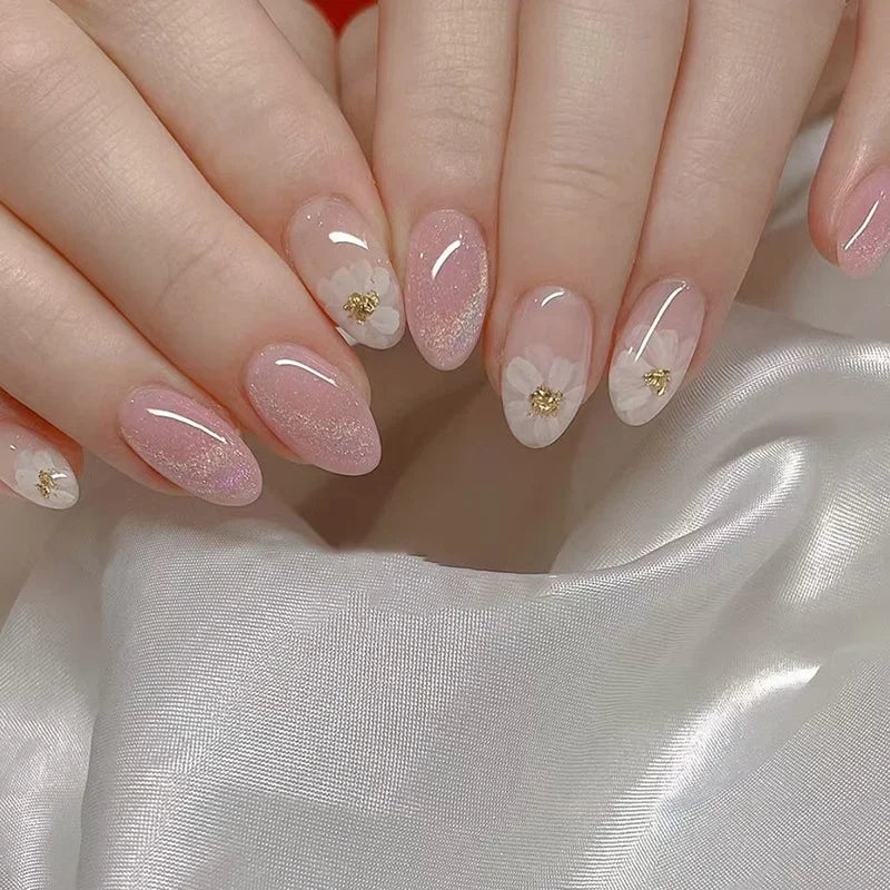 Wine Red Almond Press-On Nails