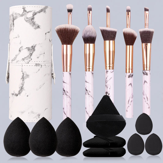 Elegant Marble Makeup Brush Kit