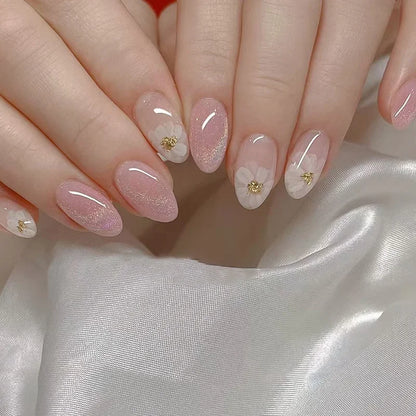 Wine Red Almond Press-On Nails