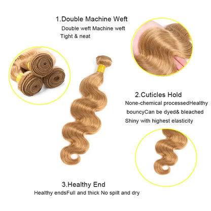 Golden Brazilian Body Wave Hair Extensions